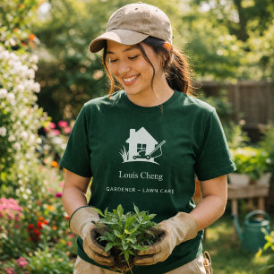 Verzorging van gazons groen gras grasmaaier  t-shirt