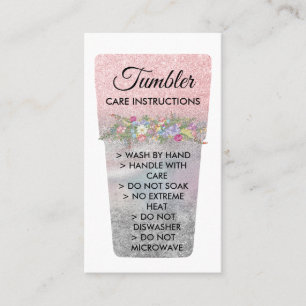 Verzorgingsinstructies Tumbler Vinyl Contactkaartje