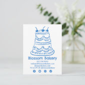 Verzorgingsinstructies voor cake bakkerij bruiloft bedankkaart (Staand voorkant)