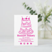 Verzorgingsinstructies voor cake Bakkerij Bruiloft Bedankkaart (Staand voorkant)