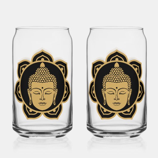 Vesak Buddha Blikvorm Glas (Voorkant)