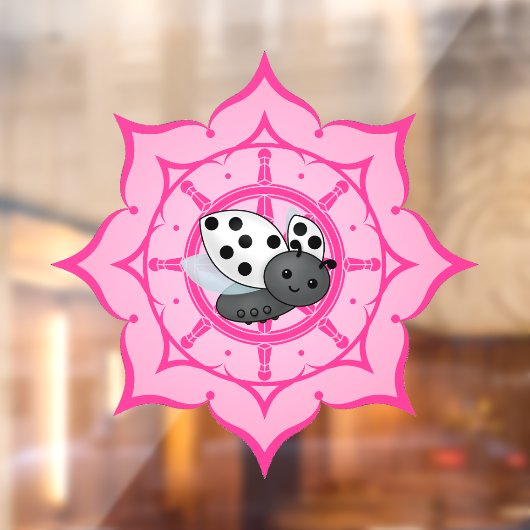Vesak Buddha Ladybug Raamsticker (Vel 2)