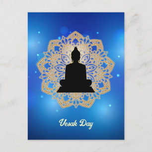 Vesak Dag Boeddha en Mandala Vaisakha Purnima Briefkaart