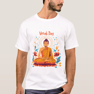 Vesak-dag, boeddha-illustratie voor Vesak-dag T-shirt