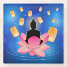 Vesak dag Boeddha op Lotus lantaarn Vaisakha