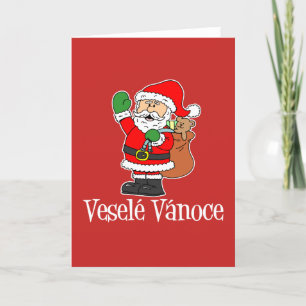 Vesele Vanoce Czech Merry Christmas Santa Feestdagen Kaart