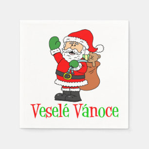 Vesele Vanoce Tsjechische Kerstman Servetten