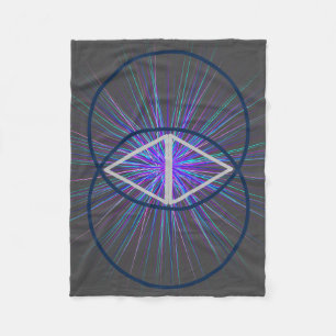 Vesica Pisces with Starburst Flee Fleece Deken