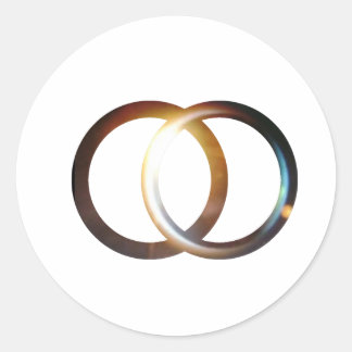 Vesica Piscis Sunrise Ronde Sticker