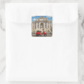 Vespa in Rome Italië Vierkante Sticker (Tas)