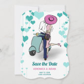  Vespa Koppel Sla de datum op Save The Date (Voorkant)