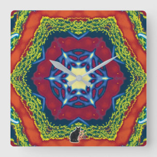 Vesper Kaleidoscoop Vierkante Klok