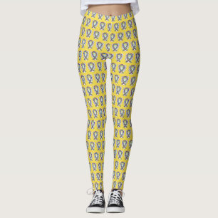 Vessie Cancer Sensibilisation Ruban Angel Leggings