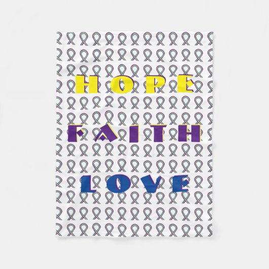 Vessie Cancer Sensibilisation Ruban Couvertures en (Devant)