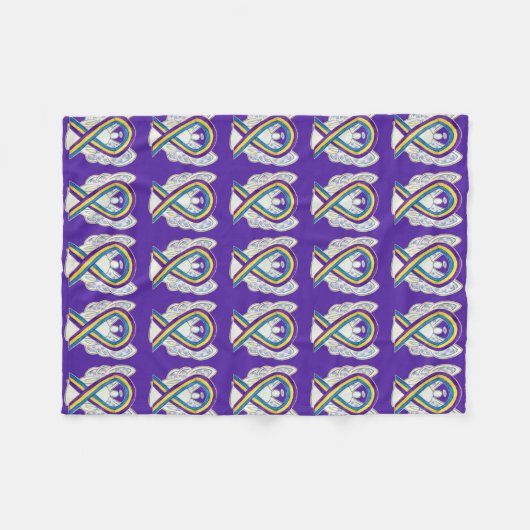 Vessie Cancer Sensibilisation Ruban Couvertures en (Devant (Horizontal))