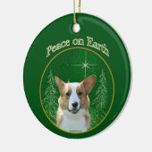 Vest Welsh Corgi Peace Keramisch Ornament (Links)