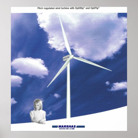 VESTAS V-80 windturbines Poster (Voorkant)