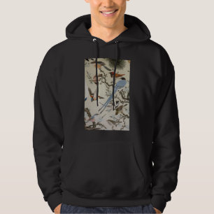 Veste À Capuche 群 鳥 図, 中 住 雲, Oiseaux (détail), Nakazumi Doun