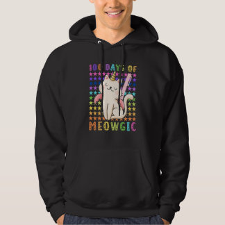 Veste À Capuche 100 days of meowgic 100 days of school unicorn cat