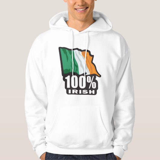 Veste À Capuche 100% Irish/St. Patrick's Day (Devant)
