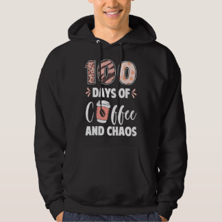 Veste À Capuche 100 jours de café et de chaos 100e jour d'école T