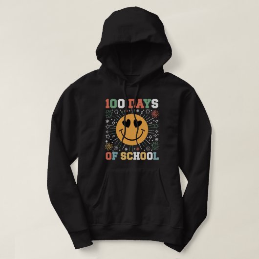 Veste À Capuche 100 jours de sourire à l'école (Design devant)