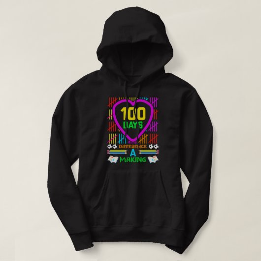 Veste À Capuche 100 jours différents en préparation (Design devant)