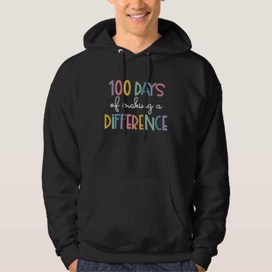 Veste À Capuche 100 jours pour faire la différence 100e jour d'éco (Devant)