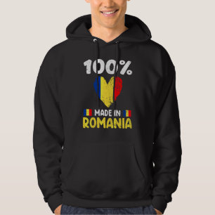Veste À Capuche 100 Pour Cent Fabriqué En Roumanie Garçons Filles