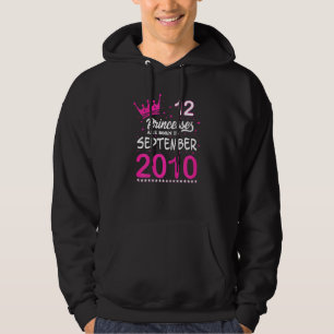 Veste À Capuche 12ème Anniversaire Des Princesses Roses Sont Nées