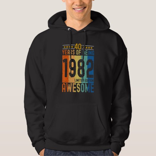Veste À Capuche 1982 40 Ans D'Être Impressionnant (Devant)