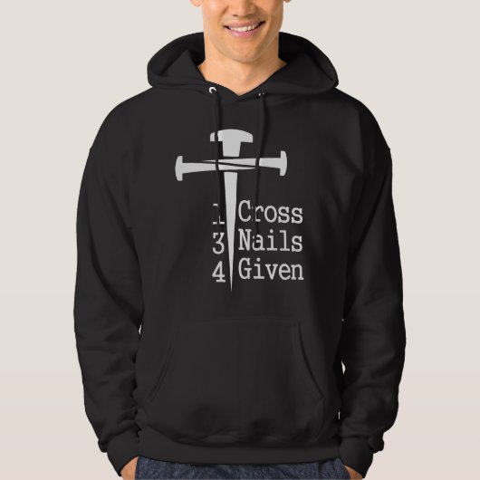 Veste À Capuche 1 Croix 3 Clous 4 Donné (Devant)