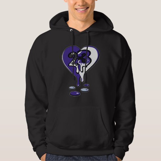 Veste À Capuche 23 Drip Heart Concord 5s Matching (Devant)