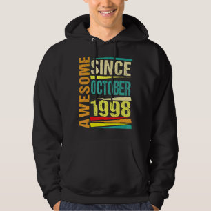 Veste À Capuche 24 Ans Légende depuis Octobre 1998 24e Naissance