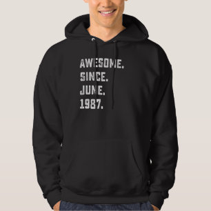 Veste À Capuche 35e anniversaire stupéfiant depuis juin 1987 35 an