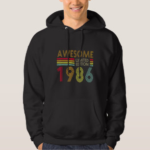 Veste À Capuche 36 Ans Retro Awesome 1986 Editon 36th Birth