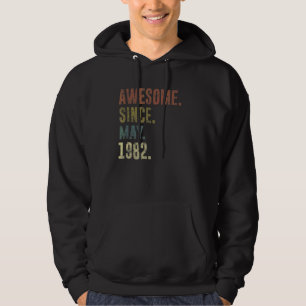 Veste À Capuche 40e anniversaire Vintage stupéfiant depuis mai 198