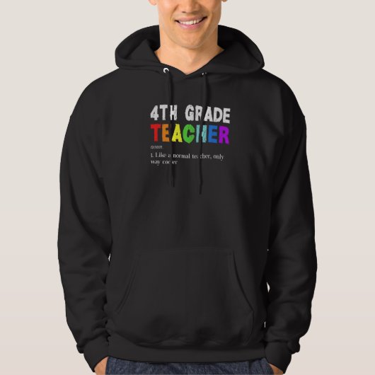 Veste À Capuche 4e année Enseignant Définition Escadron Enseignant (Devant)