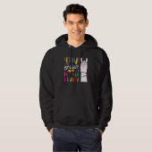 Veste À Capuche 4e année No Prob Llama enseignant élève Premier jo (Devant entier)