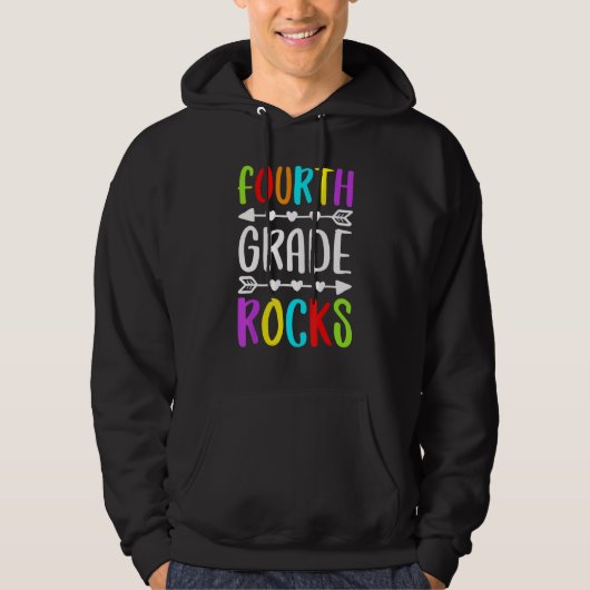 Veste À Capuche 4e année Rocks 4e année Retour à l'école (Devant)