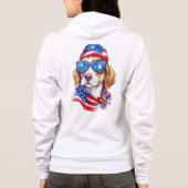 Veste À Capuche 4th Of July Dog Sublimation-66361 (Dos)