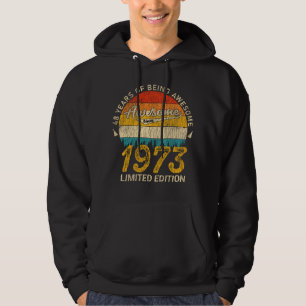 Veste À Capuche 52 Ans 1973 Retro Awesome 52e anniversaire Cadeau