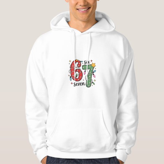 Veste À Capuche 6 7 Six Seven Main Génération Z Alpha Meme Argot N (Devant)