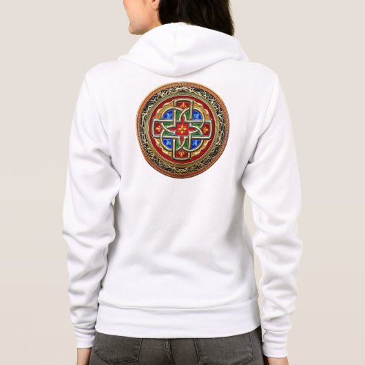 Veste À Capuche [700] Croix celtique [Or+Émail] (Dos)