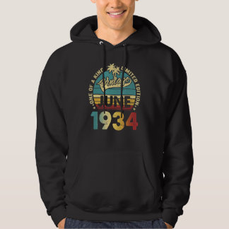 Veste À Capuche 88 ans Vintage juin 1934 88e jour du B