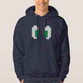 Veste À Capuche 8 Bits Pixel Manga Yeux verts (Devant)