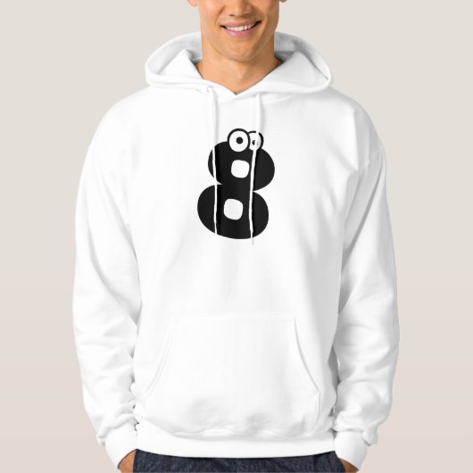 Veste À Capuche 8, lettre avec des yeux (Devant)
