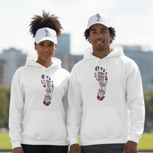 Veste À Capuche A Journey of 1000 Miles Begins with a Single Step 