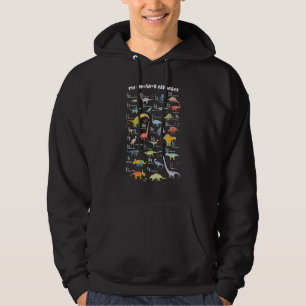 Veste À Capuche ABC Dino Identification A-Z Types De Dinosaures Al