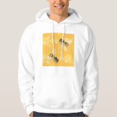 Veste À Capuche Abeilles de miel sur un Motif de nid d'abeille (Devant)